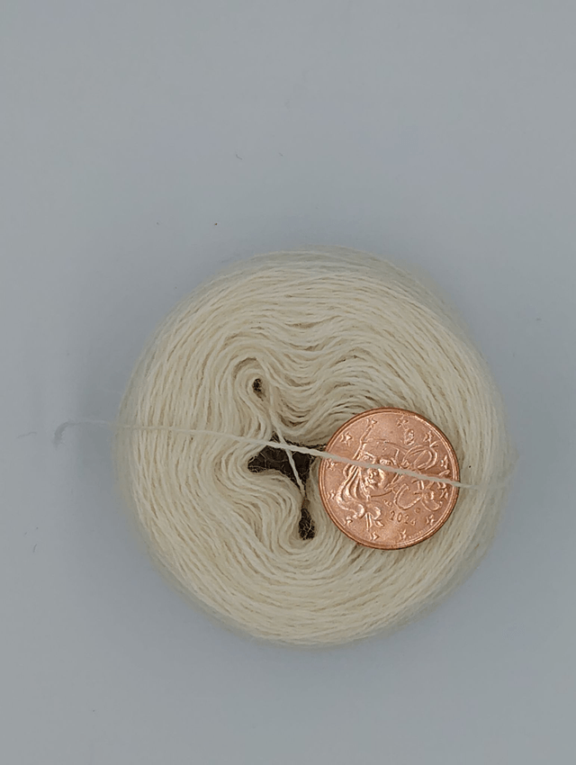Laine 20/2 cochenille + indigo  foncer  
