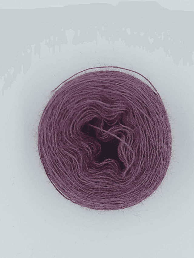 Laine 20/2 cochenille + indigo  foncer  